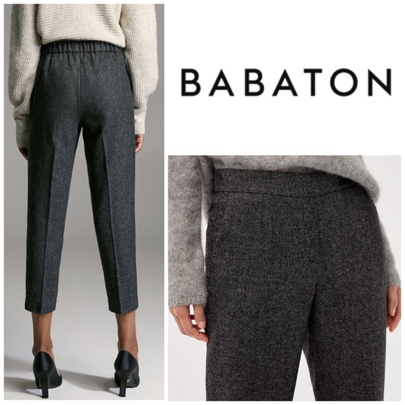 Babaton Pants - Babaton Conan Pants in Dark Grey Wool